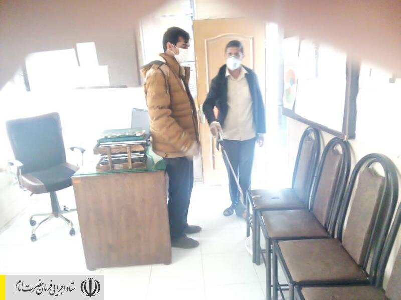 ضدعفونی معابر عمومی هرمزگان توسط نیروهای جهادی ستاد اجرایی فرمان امام