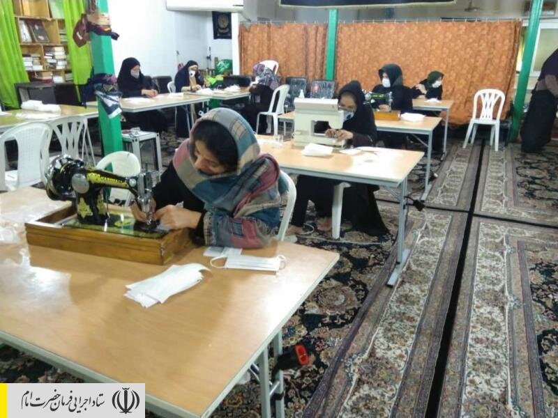 احیای کارخانه تولید ماسک در گلستان و تولید روزانه ۲۲۰ هزار ماسک در روز توسط ستاد اجرایی فرمان امام