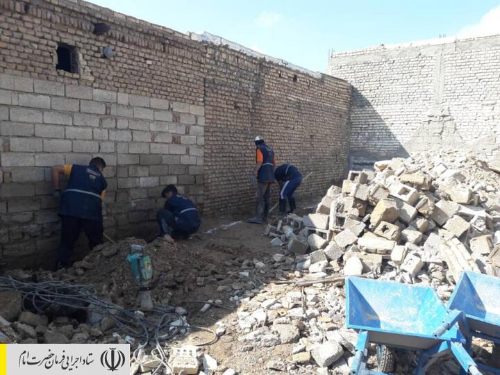 ادامه ساخت و بازسازی منازل مردم سیل زده خوزستان توسط ستاد اجرایی فرمان امام
