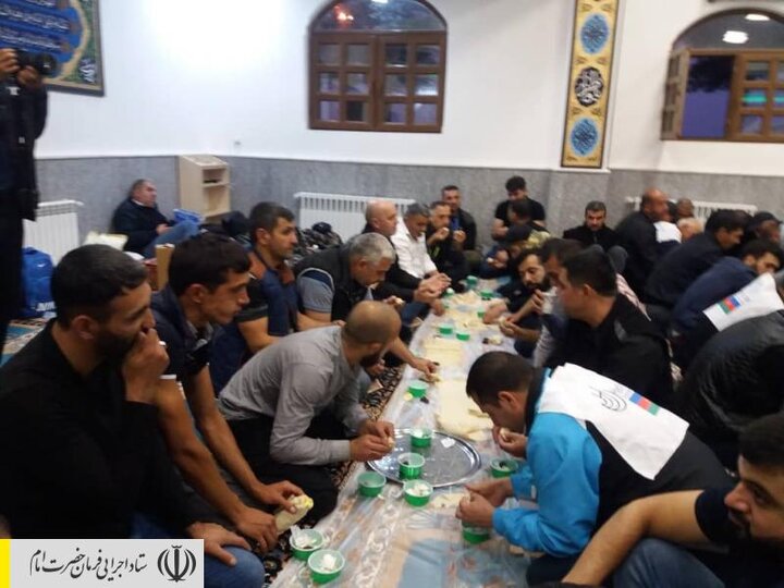 راه‌اندازی و فعالیت شبانه‌روزی موکب ستاد اجرایی فرمان حضرت امام (ره) در مرز بیله‌سوار اردبیل برای زوار اربعین