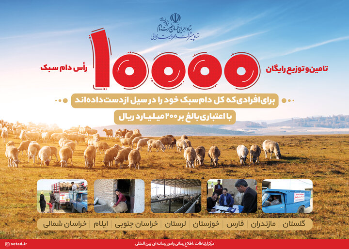 تامین و توزیع هزار دام سبک برای سیل زدگان