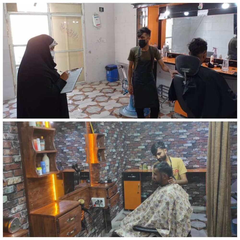 استقرار آرایشگاه با وام اشتغالزایی بنیاد برکت  در روستای زبار شهرستان عسلویه استان بوشهر