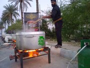 پخت ۷۲ دیگ غذای گرم در سطح محله و توزیع بین مساجد و حسینیه ها با همکاری خانه احسان چغادک _بوشهر
