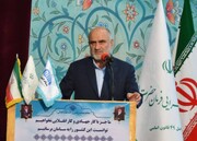 حضور دکتر محمدی زاده استاندار بوشهر در مراسم جایزه ملی احسان در بوشهر