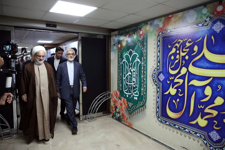 حضور محمد جواد ایروانی و محمدمصدق معاون اول قوه قضاییه در مراسم تودیع و معارفه رییس ستاد اجرایی فرمان امام