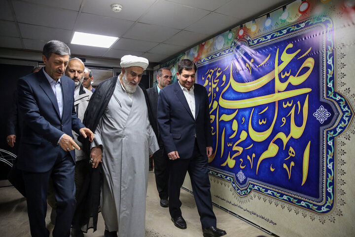 حضور آیت الله محمدی گلپایگانی رییس دفتر مقام معطم رهبری در مراسم تودیع و معارفه رییس ستاد اجرایی فرمان امام