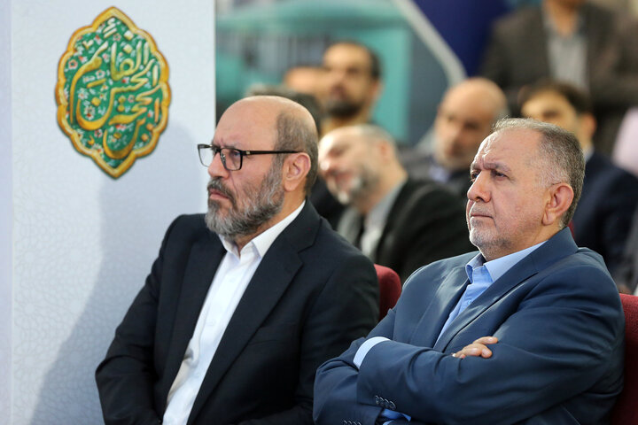 حضور سردار دهقان رییس بنیاد مستضعفان و عارف نوروزی سرپرست سابق ستاد در مراسم تودیع و معارفه رییس ستاد اجرایی فرمان امام