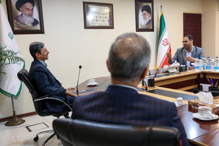 دیدار رضامراد صحرایی وزیر آموزش و پرورش با سید پرویز فتاح رییس ستاد اجرایی فرمان امام 