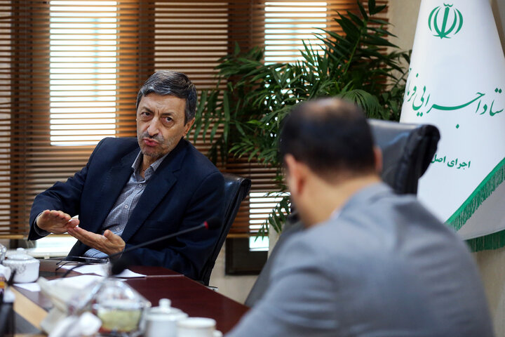 دیدار رضامراد صحرایی وزیر آموزش و پرورش با سید پرویز فتاح رییس ستاد اجرایی فرمان امام 