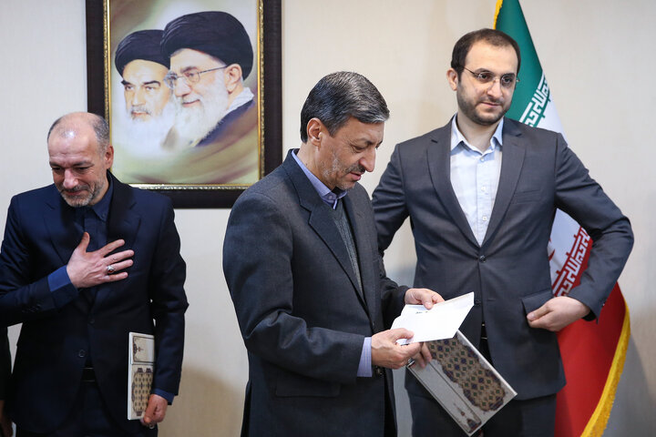 مراسم تودیع و معارفه معاون مالی و اداری  ستاد اجرایی فرمان امام 