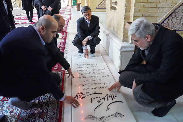 تجدید میثاق رئیس ستاد اجرایی فرمان امام، مدیران و کارکنان ستاد با آرمان‌های امام راحل و شهدای انقلاب اسلامی