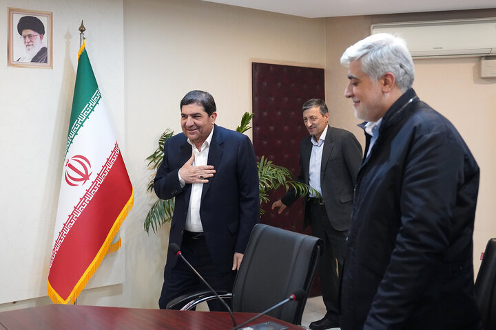 دیدار معاون اول رئیس جمهور با رئیس ستاد اجرایی فرمان امام