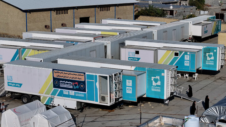 خدمت رسانی بیمارستان سیار ستاد اجرایی در هرمزگان