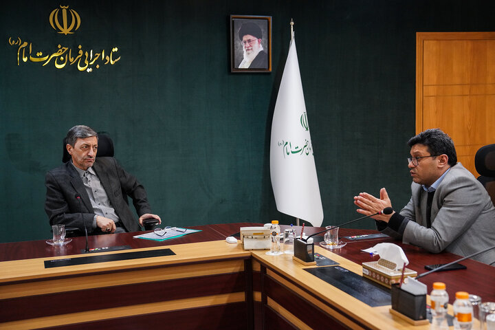 دیدار عمران عباسی کالی نماینده مردم قائمشهر، سوادکوه، جویبار، سیمرغ و سوادکوه شمالی در مجلس شورای اسلامی با رئیس ستاد اجرایی فرمان امام