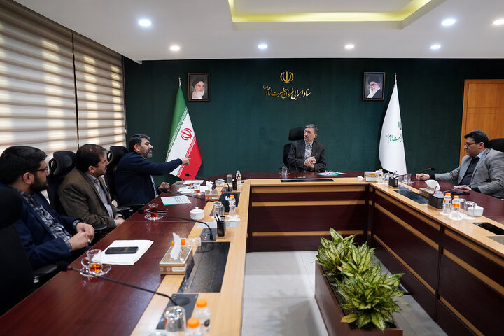 دیدار عمران عباسی کالی نماینده مردم قائمشهر، سوادکوه، جویبار، سیمرغ و سوادکوه شمالی در مجلس شورای اسلامی با رئیس ستاد اجرایی فرمان امام