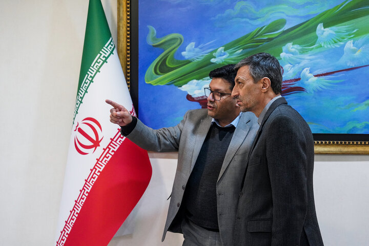 دیدار عمران عباسی کالی نماینده مردم قائمشهر، سوادکوه، جویبار، سیمرغ و سوادکوه شمالی در مجلس شورای اسلامی با رئیس ستاد اجرایی فرمان امام