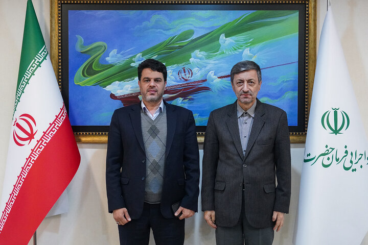 دیدار حامد یزدیان نماینده مردم اصفهان و ورزنه در مجلس شورای اسلامی با رئیس ستاد اجرایی فرمان امام