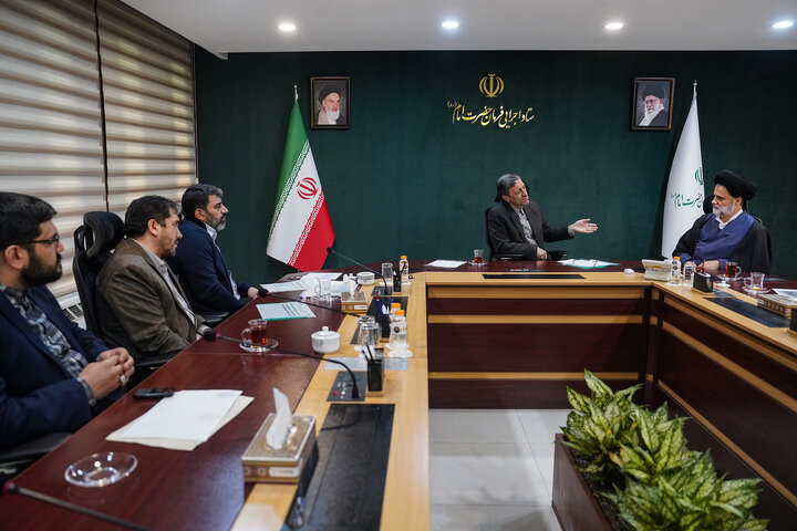 دیدار سید محمود نبویان نماینده مردم تهران، ری، شمیرانات، اسلامشهر و پردیس در مجلس شورای اسلامی با رئیس ستاد اجرایی فرمان امام