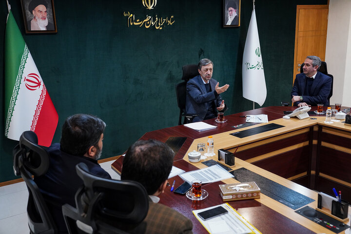 دیدار احد بیوته نماینده مردم اردبیل، نمین، نیر و سرعین در مجلس شورای اسلامی با رئیس ستاد اجرایی فرمان امام