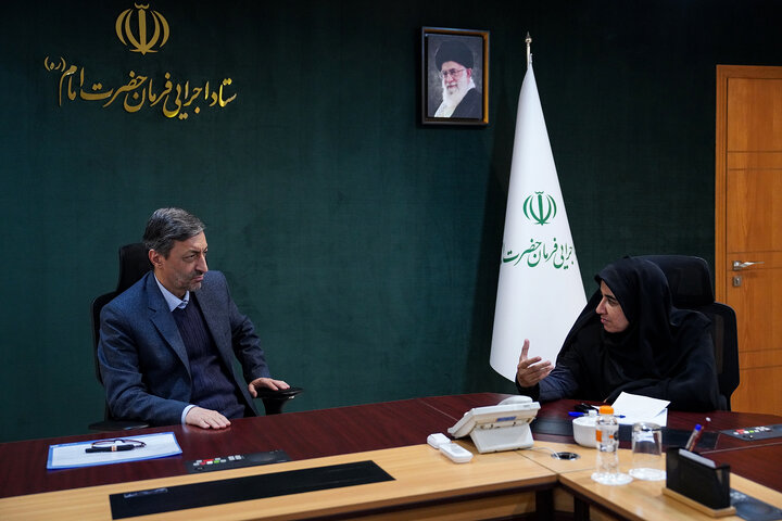 دیدار سارا فلاحی نماینده مردم ایلام، ایوان، شیروان، چرداول و مهران در مجلس شورای اسلامی با رئیس ستاد اجرایی فرمان امام