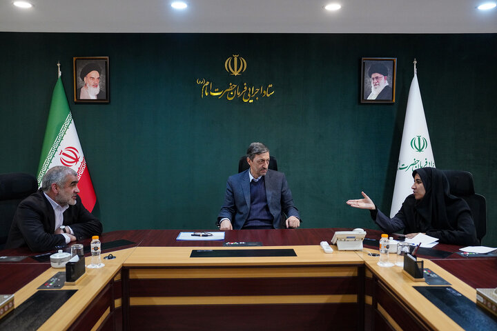 دیدار سارا فلاحی نماینده مردم ایلام، ایوان، شیروان، چرداول و مهران و علی نیکزاد نماینده مردم اردبیل، نمین، نیر و سرعین در مجلس شورای اسلامی با رئیس ستاد اجرایی فرمان امام