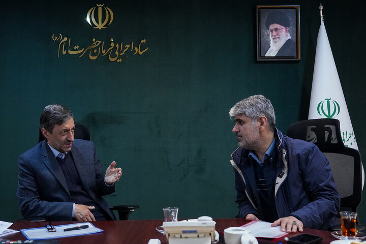 دیدار فرشاد ابراهیم‌پور نورآبادی نماینده مردم ایذه و باغملک در مجلس شورای اسلامی با رئیس ستاد اجرایی فرمان امام 