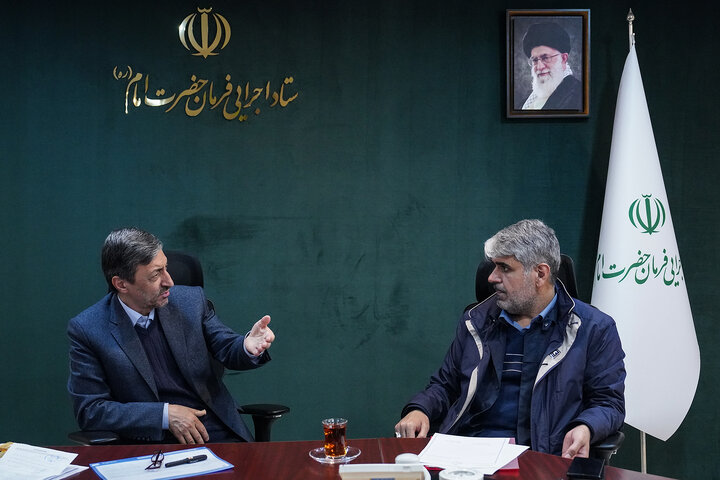 دیدار فرشاد ابراهیم‌پور نورآبادی نماینده مردم ایذه و باغملک در مجلس شورای اسلامی با رئیس ستاد اجرایی فرمان امام 