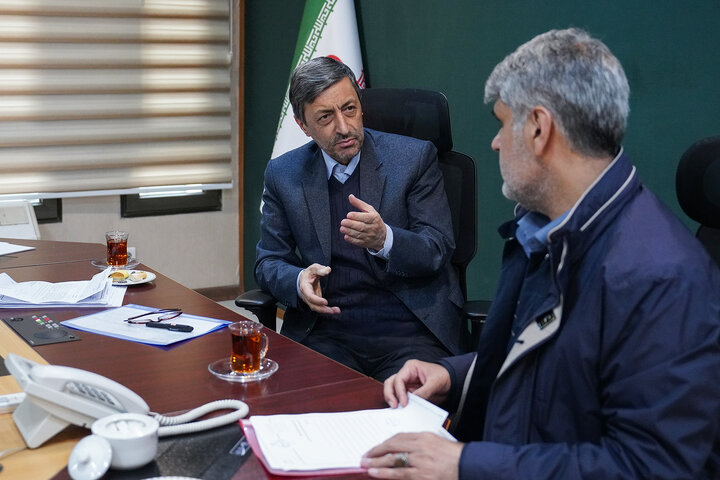 دیدار فرشاد ابراهیم‌پور نورآبادی نماینده مردم ایذه و باغملک در مجلس شورای اسلامی با رئیس ستاد اجرایی فرمان امام 