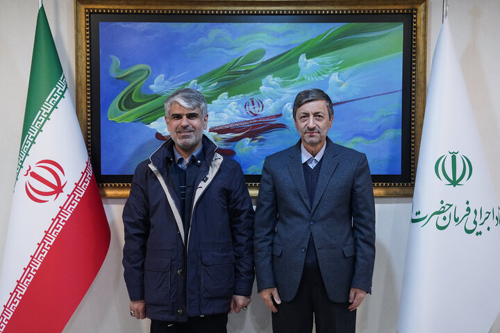 دیدار فرشاد ابراهیم‌پور نورآبادی نماینده مردم ایذه و باغملک در مجلس شورای اسلامی با رئیس ستاد اجرایی فرمان امام 