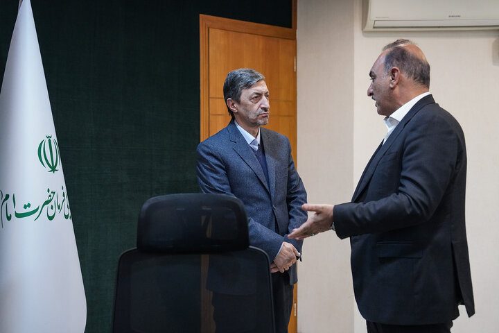 دیدار فرهاد شهرکی نماینده مردم زابل، زهک، هیرمند، نیمروز و هامون در مجلس شورای اسلامی با رئیس ستاد اجرایی فرمان امام 