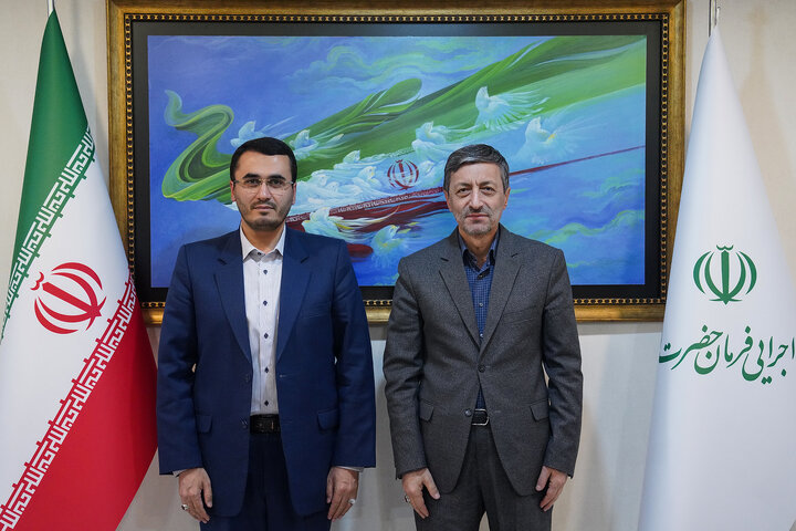 دیدار روح‌الله متفکر آزاد نماینده مردم تبریز، آذرشهر و اسکو در مجلس شورای اسلامی با رئیس ستاد اجرایی فرمان امام