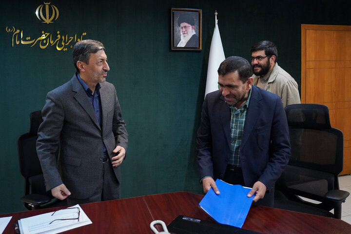 دیدار سید نجیب حسینی نماینده مردم مینودشت، کلاله و مراوه‌تپه در مجلس شورای اسلامی با رئیس ستاد اجرایی فرمان امام
