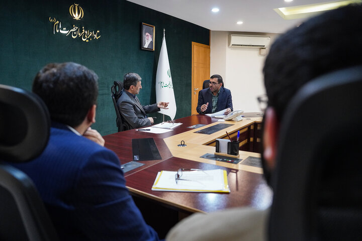 دیدار سید نجیب حسینی نماینده مردم مینودشت، کلاله و مراوه‌تپه در مجلس شورای اسلامی با رئیس ستاد اجرایی فرمان امام