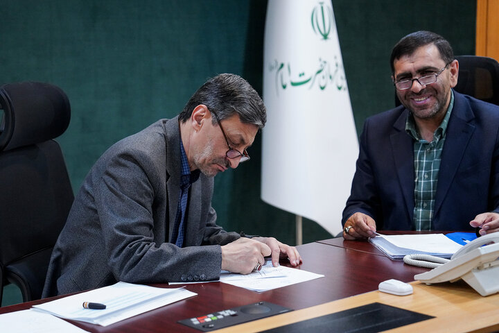 دیدار سید نجیب حسینی نماینده مردم مینودشت، کلاله و مراوه‌تپه در مجلس شورای اسلامی با رئیس ستاد اجرایی فرمان امام
