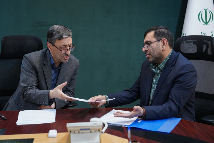 دیدار سید نجیب حسینی نماینده مردم مینودشت، کلاله و مراوه‌تپه در مجلس شورای اسلامی با رئیس ستاد اجرایی فرمان امام
