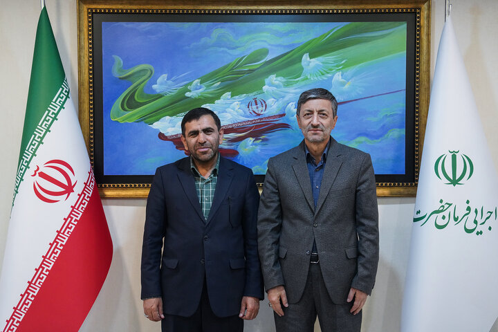 دیدار سید نجیب حسینی نماینده مردم مینودشت، کلاله و مراوه‌تپه در مجلس شورای اسلامی با رئیس ستاد اجرایی فرمان امام
