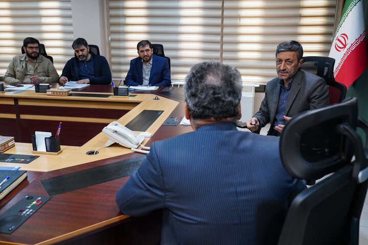 بهروز محبی نجم‌آبادی نماینده مردم سبزوار و جغتای و جوین در مجلس شورای اسلامی با رئیس ستاد اجرایی فرمان امام