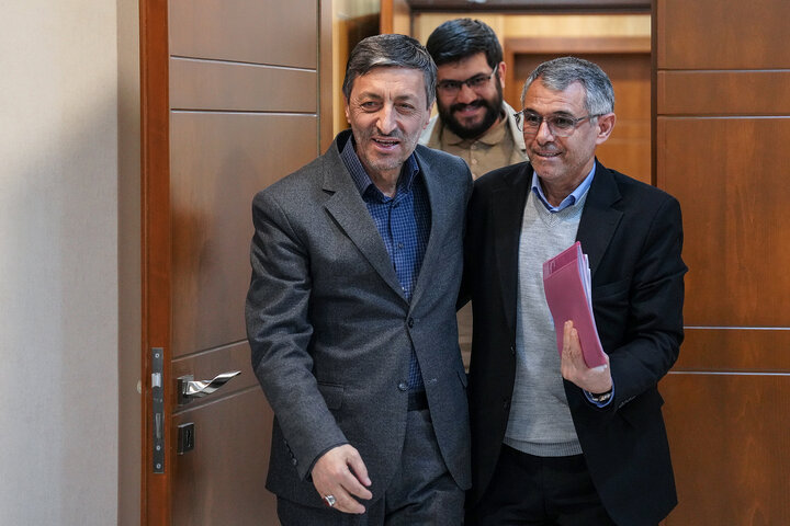 دیدار صدیف بدری نماینده مردم اردبیل، نمین، نیر و سرعین در مجلس شورای اسلامی با رئیس ستاد اجرایی فرمان امام