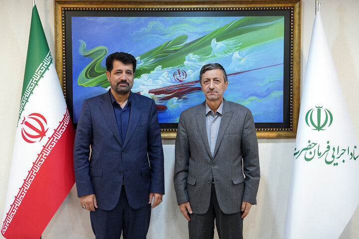 دیدار حمیدرضا عزیزی فارسانی نماینده مردم اردل، فارسان، کوهرنگ و کیار در مجلس شورای اسلامی با رئیس ستاد اجرایی فرمان امام