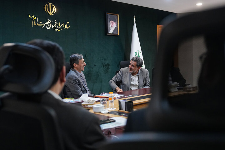 دیدار رضا تقی‌پور نماینده مردم تهران، ری، شمیرانات، اسلامشهر و پردیس در مجلس شورای اسلامی با رئیس ستاد اجرایی فرمان امام