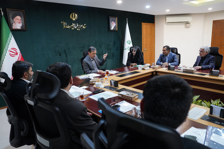 دیدار فاطمه جراره نماینده مردم بندر عباس، قشم و ابوموسی و ابوالقاسم جراره نماینده مردم تهران، ری، شمیرانات، اسلامشهر و پردیس در مجلس شورای اسلامی با رئیس ستاد اجرایی فرمان امام