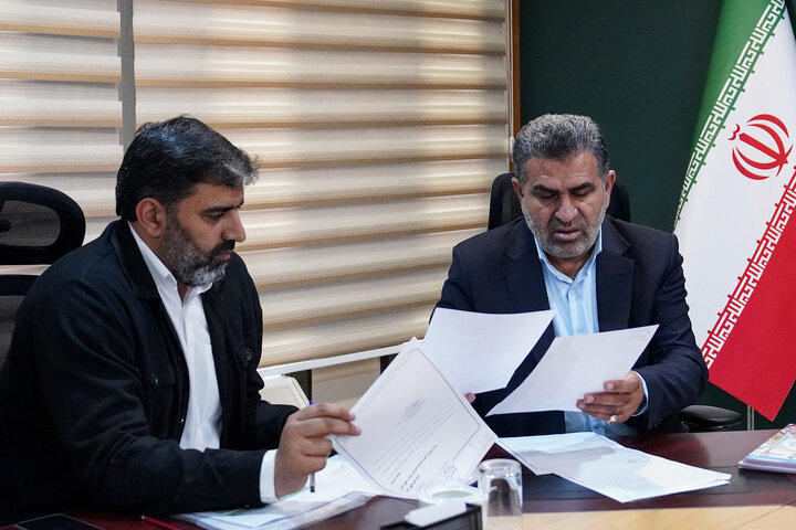 دیدار علی بابایی کارنامی نماینده مردم ساری و میاندورود در مجلس شورای اسلامی با رئیس ستاد اجرایی فرمان امام