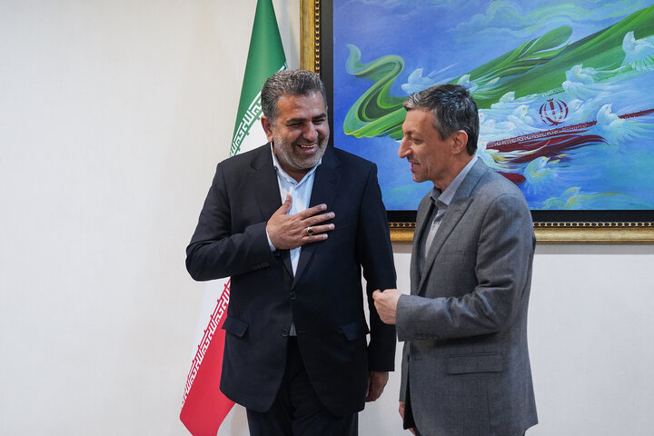 دیدار علی بابایی کارنامی نماینده مردم ساری و میاندورود در مجلس شورای اسلامی با رئیس ستاد اجرایی فرمان امام