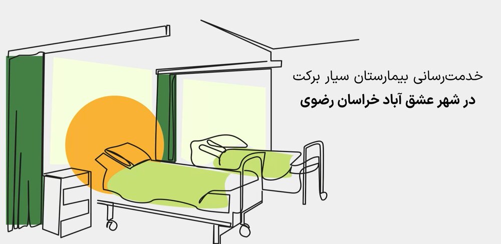 ویدئو/ خدمت‌رسانی بیمارستان سیار برکت در شهر عشق‌آباد خراسان رضوی