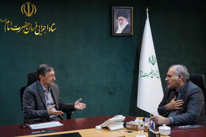 دیدار جهانبخش قلاوند نماینده مردم اندیمشک در مجلس شورای اسلامی با رئیس ستاد اجرایی فرمان امام