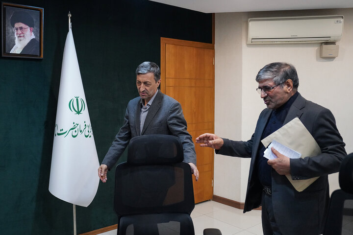 دیدار علی امامی‌راد نماینده مردم کوهدشت و رومشکان در مجلس شورای اسلامی با رئیس ستاد اجرایی فرمان امام