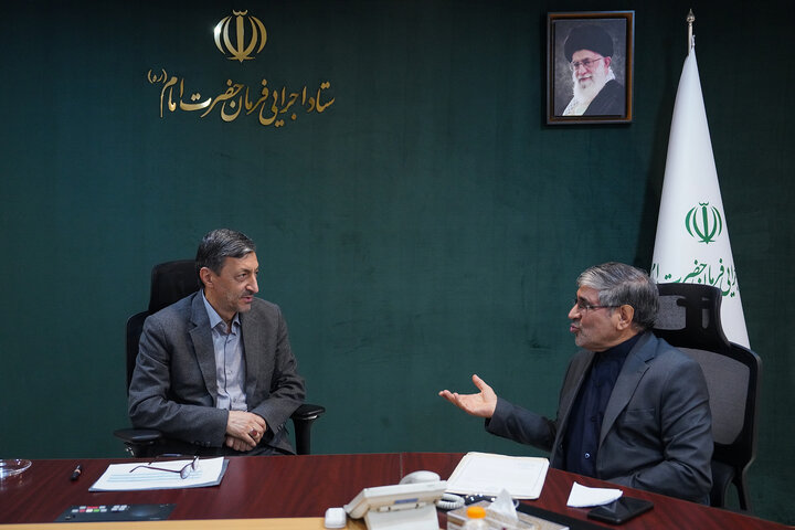 دیدار علی امامی‌راد نماینده مردم کوهدشت و رومشکان در مجلس شورای اسلامی با رئیس ستاد اجرایی فرمان امام