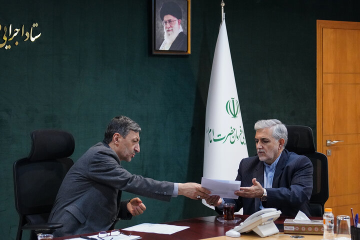 دیدار مهدی اسماعیلی نماینده مردم میانه در مجلس شورای اسلامی با رئیس ستاد اجرایی فرمان امام