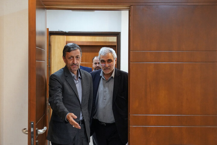 دیدار هادی قوامی نماینده مردم اسفراین در مجلس شورای اسلامی با رئیس ستاد اجرایی فرمان امام