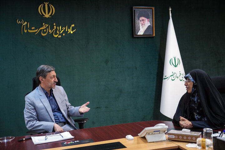 دیدار عالیه زمانی کیاسری نماینده مردم ساری در مجلس شورای اسلامی با رئیس ستاد اجرایی فرمان امام